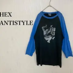 【美品】HEX ANTISTYLE ヘックスアンチスタイル　ラグランT ロックのサムネイル