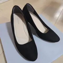 【RANDA】黒 スエード パンプス 23.0cm