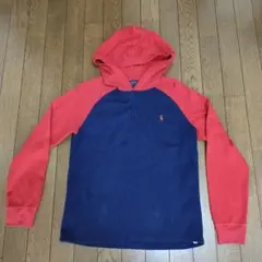 ラルフ・ローレン フード付きトレーナー 赤紺