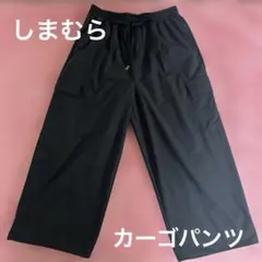 【しまむらレディースカーゴパンツLLサイズ　黒色のサムネイル