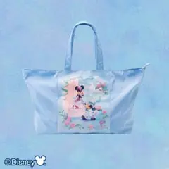 Disney 水色 トートバッグ 大容量　ミッキー　ミニー