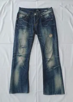 ジャックローズJACKROSE ブーツカットデニム ダメージ加工のサムネイル