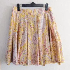 Green Label Relaxing フレアスカート ペイズリー柄