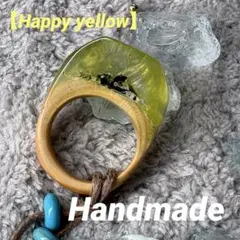 ハンドメイドアクセサリー＊ウッドリングアクセサリー＊ネオンカラー 