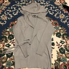 Gapbaby 薄手ニットロングカーディガン　ライトグレー