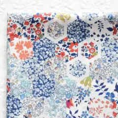 パッチワークストーリーズ ブルー　リバティタナローン　30cm×50cm