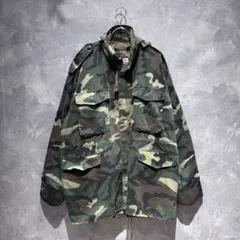 USA古着 迷彩 ウットランドカモ ミリタリー ジャケット ロング丈 