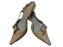 Sergio Rossi バックストラップパンプス ベージュ 34