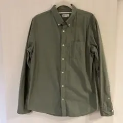 GAP スタンダードフィットオックスフォードシャツ M オリーブグリーン