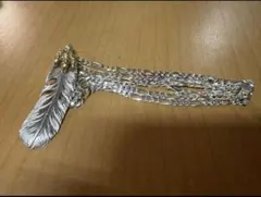 アリゾナフリーダム　K18爪付きフェザー　シルバー925ネックレス