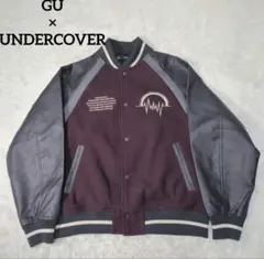 GU×UNDERCOVER スタジアムジャンパー フェイクレザー スタジャン