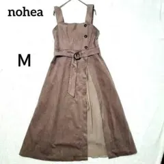 ♡【nohea】ノヘア（M）ワンピース　ジャンパースカート　レース　くすみピンク