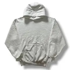 90s USA製 ラッセル 無地 プルオーバー パーカー 白 ホワイト 古着