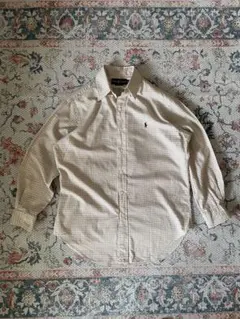 Ralph Lauren 90s チェック柄ボタンダウンシャツ15ハーフ M相当
