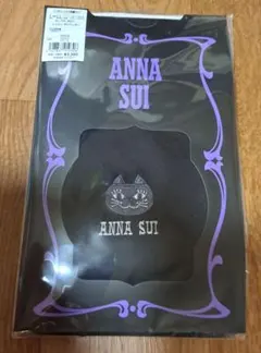 ANNA SUI刺繍タイツ（ブラック) L～LL