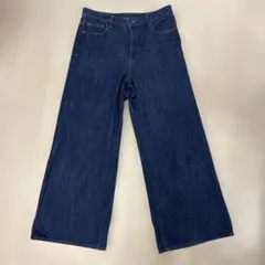 【ほぼ未使用】使用回数1回のみGUワイドデニムXL大人カジュアル美品