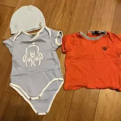 アルマーニベビーTシャツ、バーバリー帽子付き、ロンパースおまけ！6M