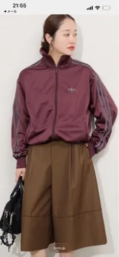 adidas トラックジャケット 完売商品 マルーン バーガンディ美品XSサイズ adidas トラックジャケット 完売商品 マルーン バーガンディ美品XS
