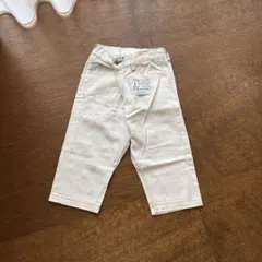 【新品タグ付き】120 ホワイト パンツ 綿100% コットン　デニム　長ズボン