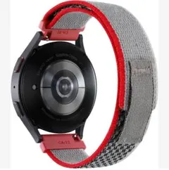 [XYTYJQ] for 腕時計バンド 20mm 時計バンド ナイロン 赤と灰色