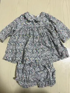 プチバトー ワンピースとショートパンツ