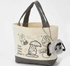 【新品】おぱんちゅうさぎ ミニ巾着付き トートバッグ グレーのサムネイル