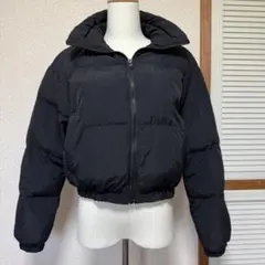 美品 ジーユー クロップドパファージャケット ブラック L相当のサムネイル