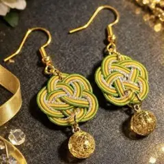 水引紐『梅結び』ハンドメイドピアス