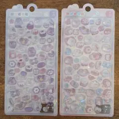 【新品】【匿名配送】ぷっくり　うるつやキラキラ　3D硬化シール2枚セット デコ