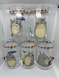 ジブリ となりのトトロ ノリタケ グラス 5個セット平成レトロ