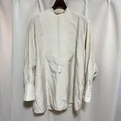 y070911 KIARIS vintage×JSコラボ マンダリンシャツシルクのサムネイル