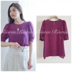 【美品】ANAYI パフスリーブブラウス 38のサムネイル