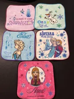 未使用☆アナと雪の女王 ミニタオルハンカチセット　5枚