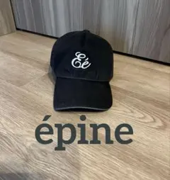 レア○ épineエピヌEé cotton cap (black) キャップロゴ