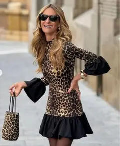 3Lサイズ／新品／フレアミニワンピース