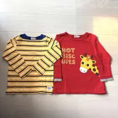 ミキハウス ホットビスケッツ 長袖カットソー 2枚セット