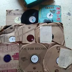 当時物BOX付昭和レトロ SPレコード まとめ売り 26枚 蓄音機用 テイチク