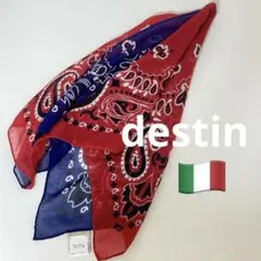 新品タグ付】destin デスティン コットン バンダナ スカーフ キャメル