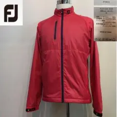 フットジョイ◆ジップアップ 中綿 ナイロン ジャケット◆レッド Mサイズ