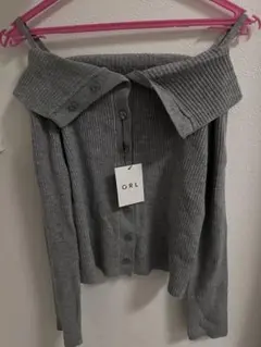 GRL オフショルダーリブニットトップス
