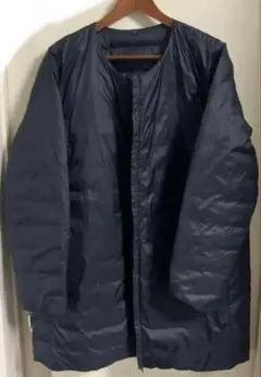 無印 インナーダウン ロング ダークネイビー サイズL