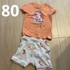 babyGAP ギャップ アリエル 半袖 パジャマ　ディズニー　80のサムネイル