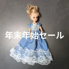 F401リカちゃんのワンピース　ハンドメイド　22㌢、27㌢ドール服1/12まで