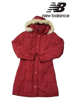 ニューバランス　フォックスファー付きダウンコート　M