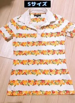 新品　Callaway フルーツ柄ポロシャツ S