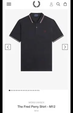 Fred Perryポロシャツ M12 サイズ42 黒 赤