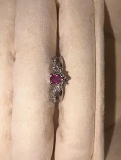 最安値！Pt900 天然ルビー 0.26ct ダイヤ 0.30ct リング - メルカリ