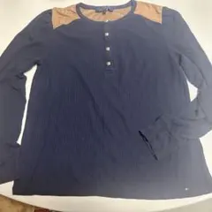 トミフィル！ネイビー 長袖カットソー！ボタン付き