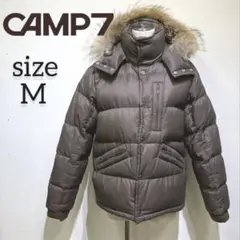 CAMP7 キャンプセブン　ブラウン　ファーフード付きダウンジャケットMサイズ