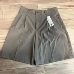GU タックハーフパンツ XL ブラウン